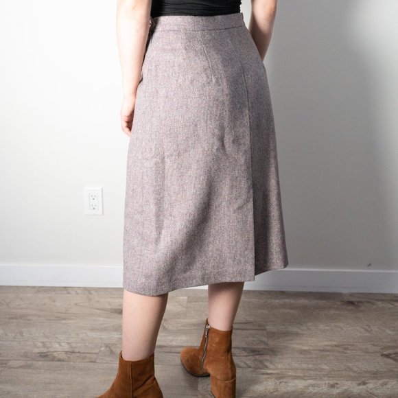 Vintage Wool Mid Length Skirt - Picture 3 of 8